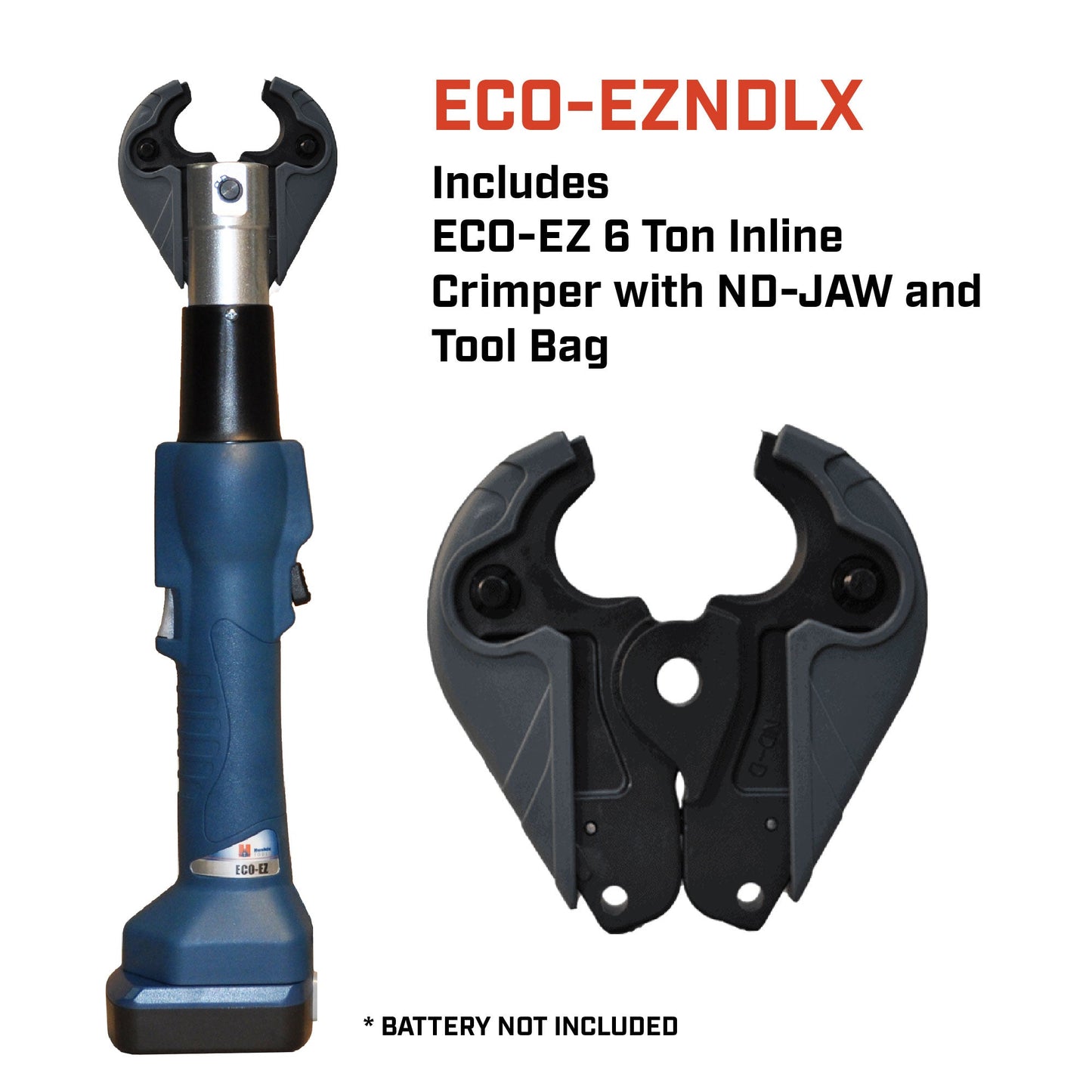 6 Ton Inline Cutting and Crimping Tool with Choice of Jaw - ECO-EZ