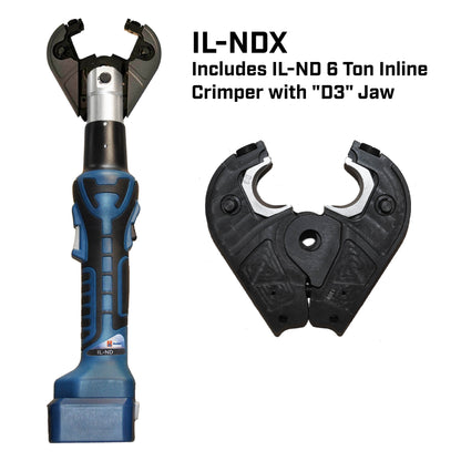 6 Ton Inline Cutting and Crimping Tool with Choice of Jaw - IL-ND